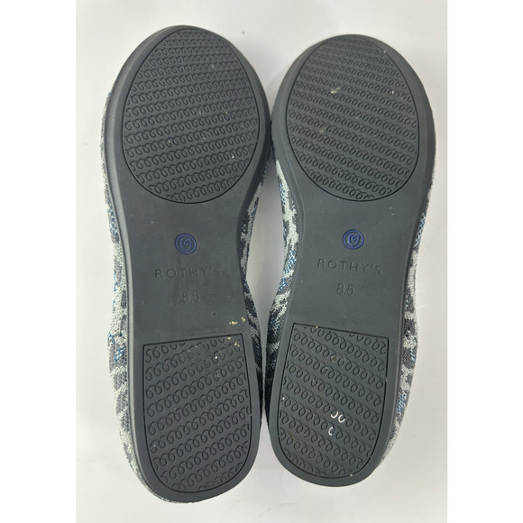 Rothy's Round Toe The Flat Ballet Slip On Knit Shoes Leopard Animal Print Sz 8.5 - Picture 10 of 13